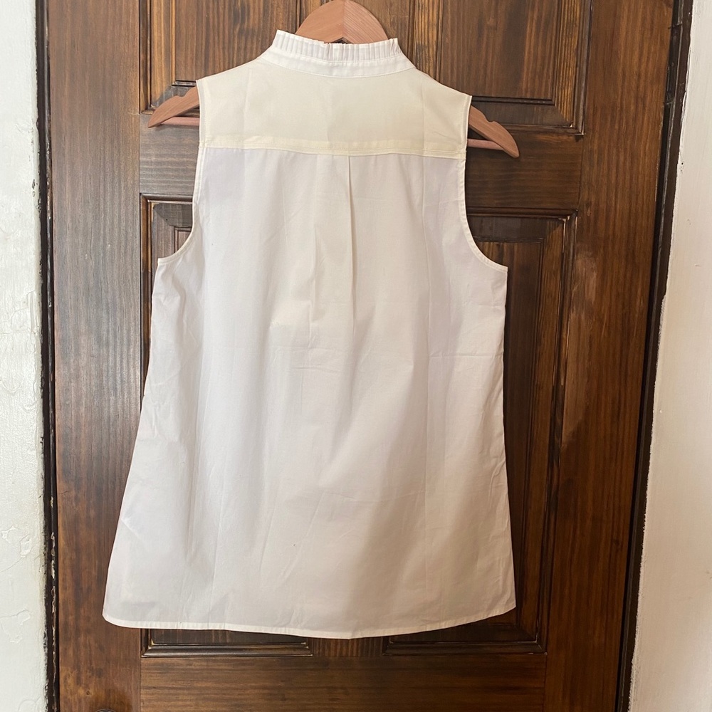 JCrew High Neck Ruffle Tank - Picture 3 of 5